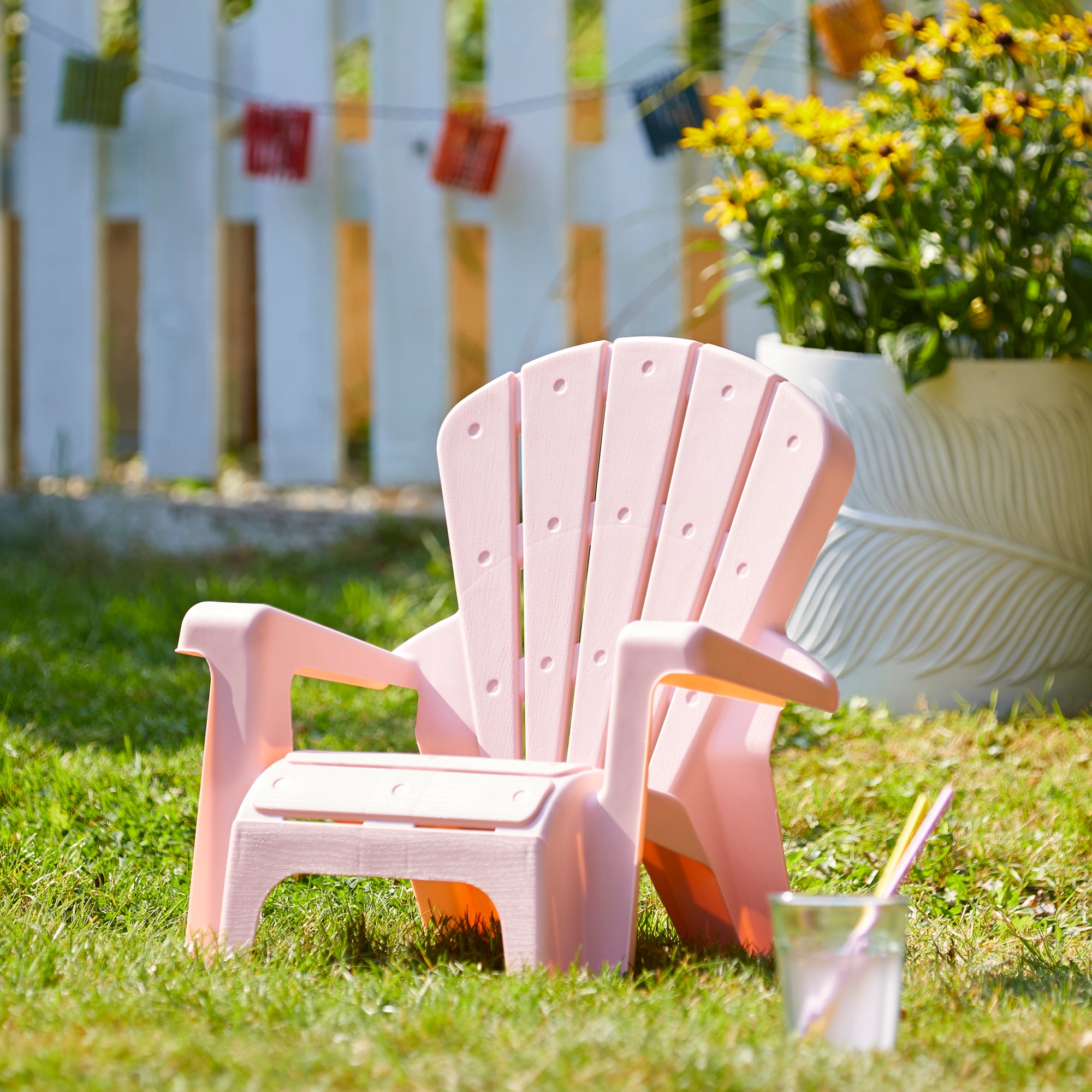 Kids Pink Fan Chair Pink