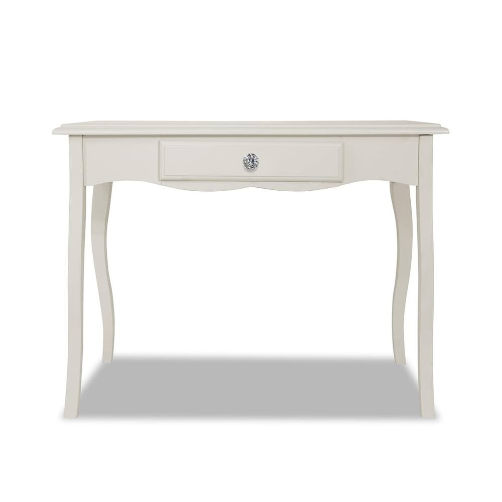 Statement Furniture Romance Dressing Table with Crystal Handles in Light Grey