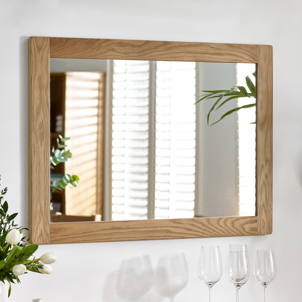 Mallory - Wall Mirror - Oak - Wooden
