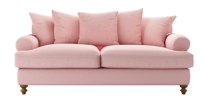 Teddy 3 Seat Sofabed in Rhubarb Smart Cotton - sofa.com