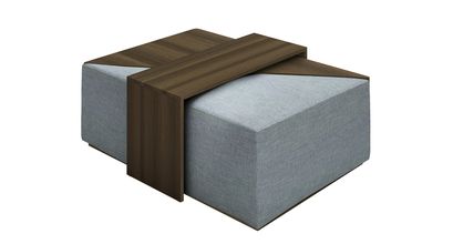 Astaire Modular Coffee Table Set Footstool in Cornflower Silky Jacquard Weave - sofa.com