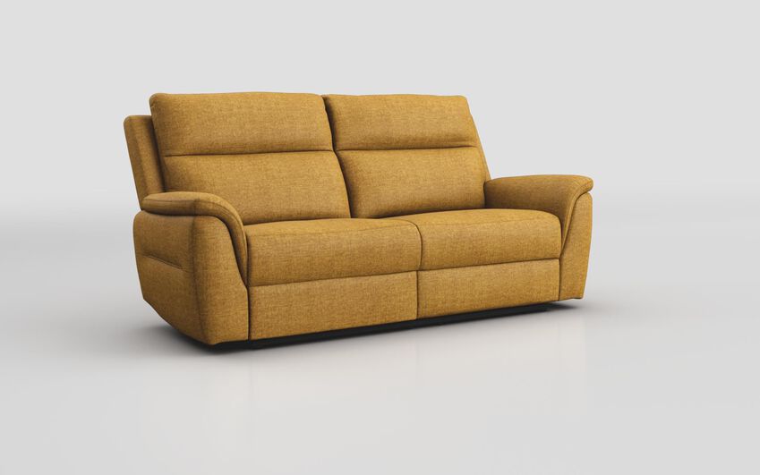 Yellow Fabric Sogliano 3 Seater Sofa