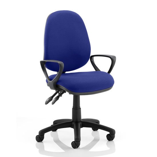 Luna II Office Chair In Stevia Blue With Loop Arms