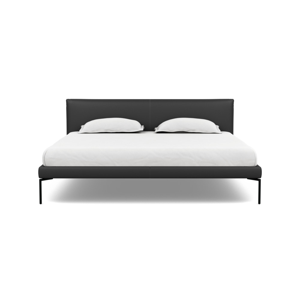 Heal's Matera Bedstead Super King Leather Hide Graphite 7181