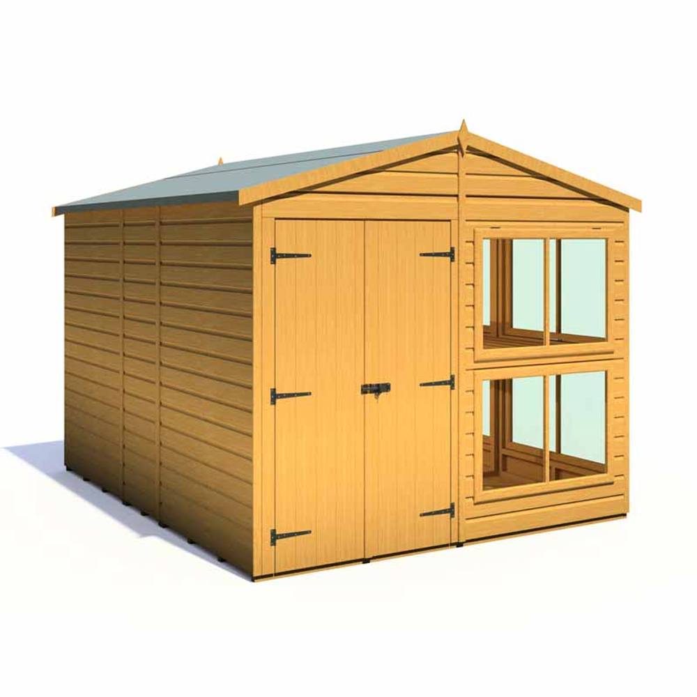 Shires Sun Hut 8 x 10 Feet Potting Shed - L298 x W244.8 x H222.5 cm in Brown 2