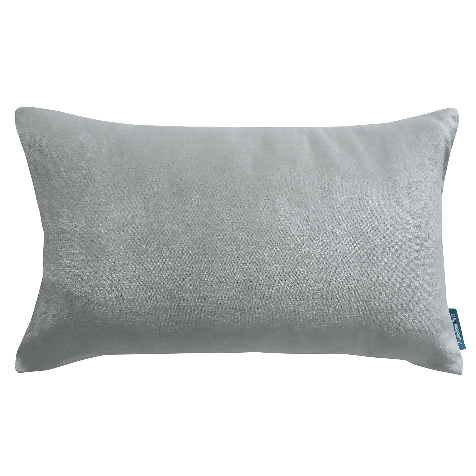 House Beautiful Velvet Linen Cushion - Siver - 30x50cm
