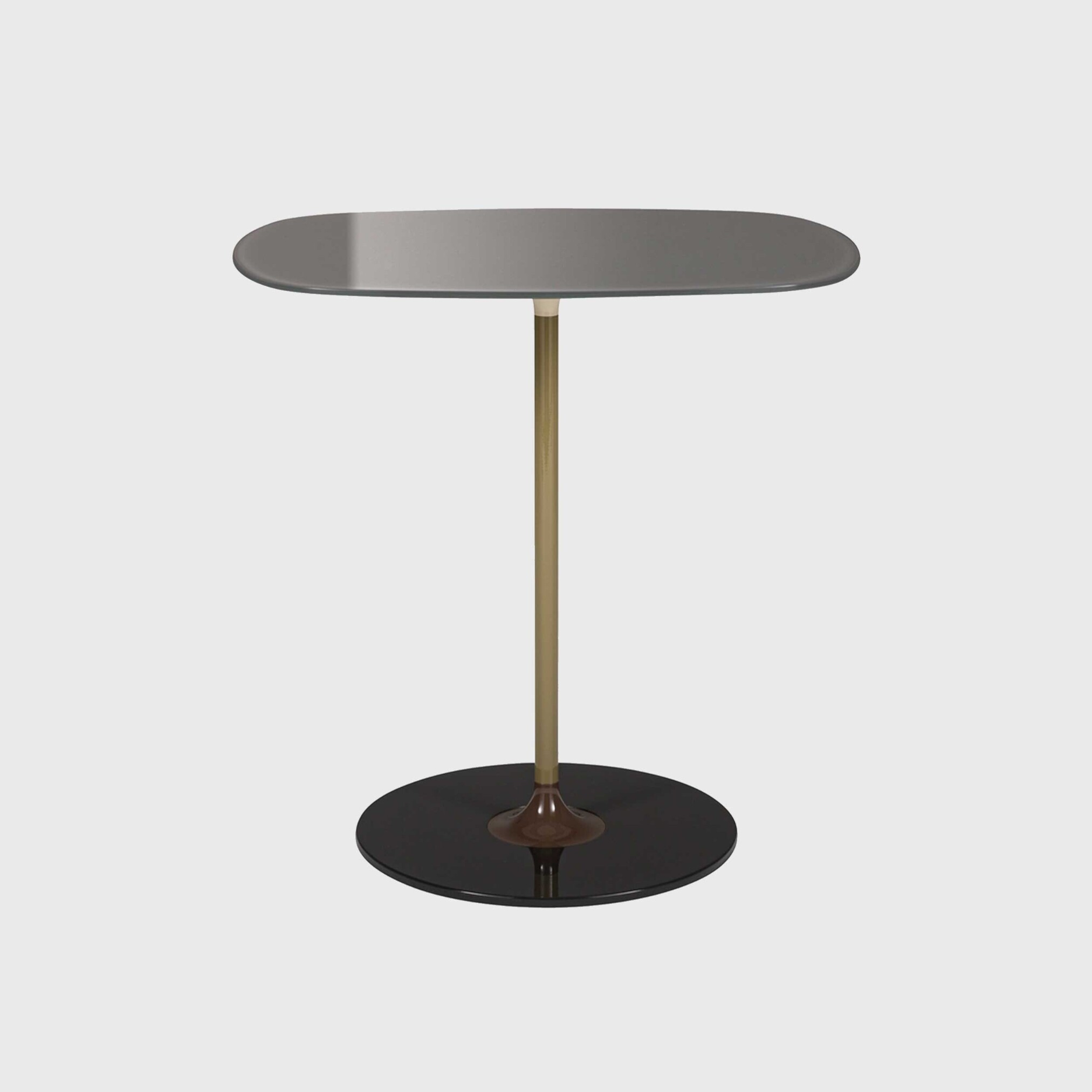 Kartell Thierry Side Table 33x50x50 Grey Glass | Barker & Stonehouse