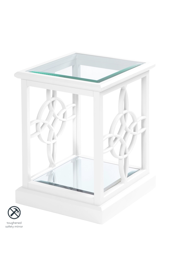 Etienne White Side Table