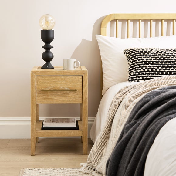 Holden 1 Drawer Bedside Table, Oak