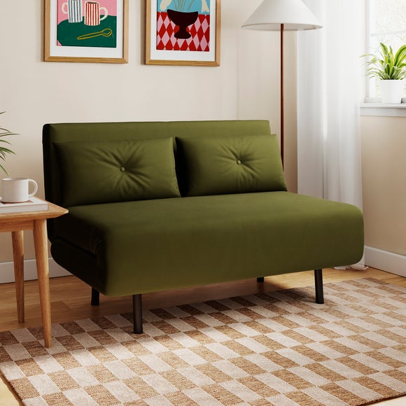 Phoebe Velvet Small Double 2 Seater Sofa Bed