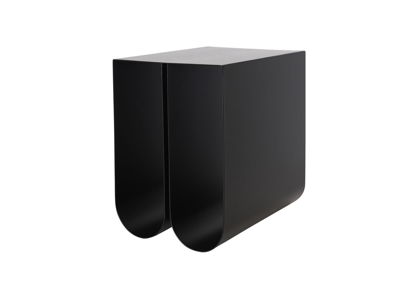 Curved Side Table Black