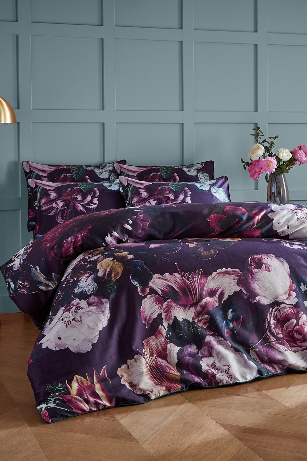 Paoletti Cordelia Floral 100% Cotton Duvet Cover Set