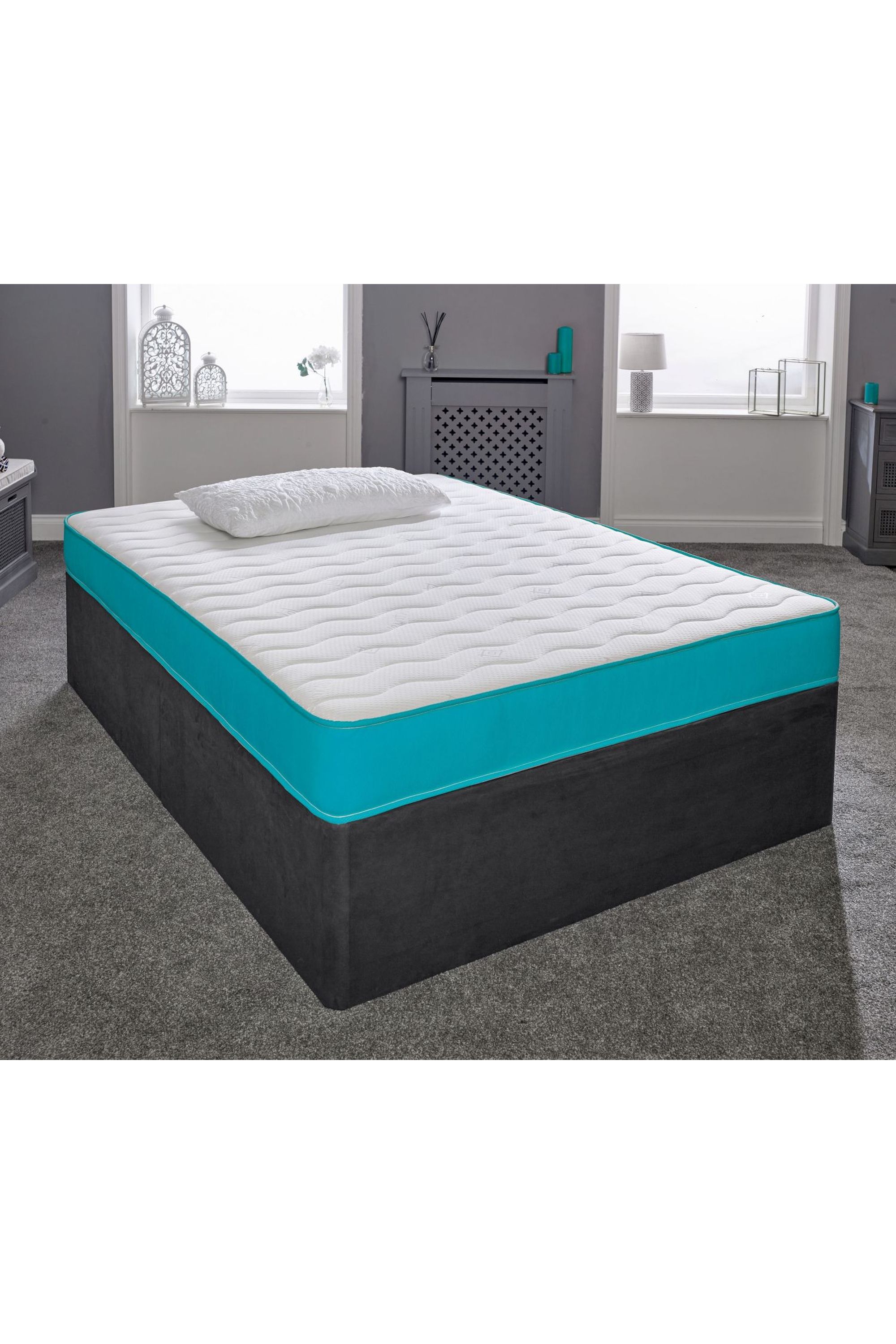 eXtreme Comfort Ltd Ocean Memory Foam Spring Mattress in Bright Blue