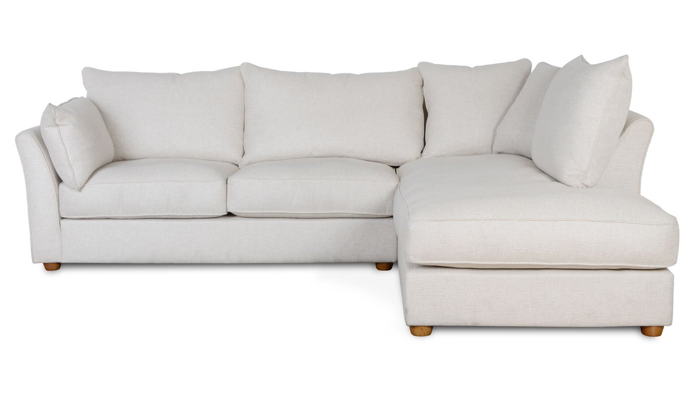 Heal's Tailor Right Hand Facing Corner Sofa Varese Velvet Alchemilla Natural