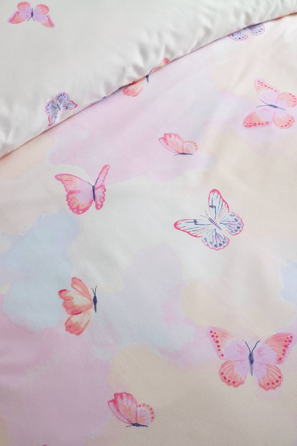 Catherine Lansfield Ombre Butterflies Reversible Duvet Cover Set in Pink 4