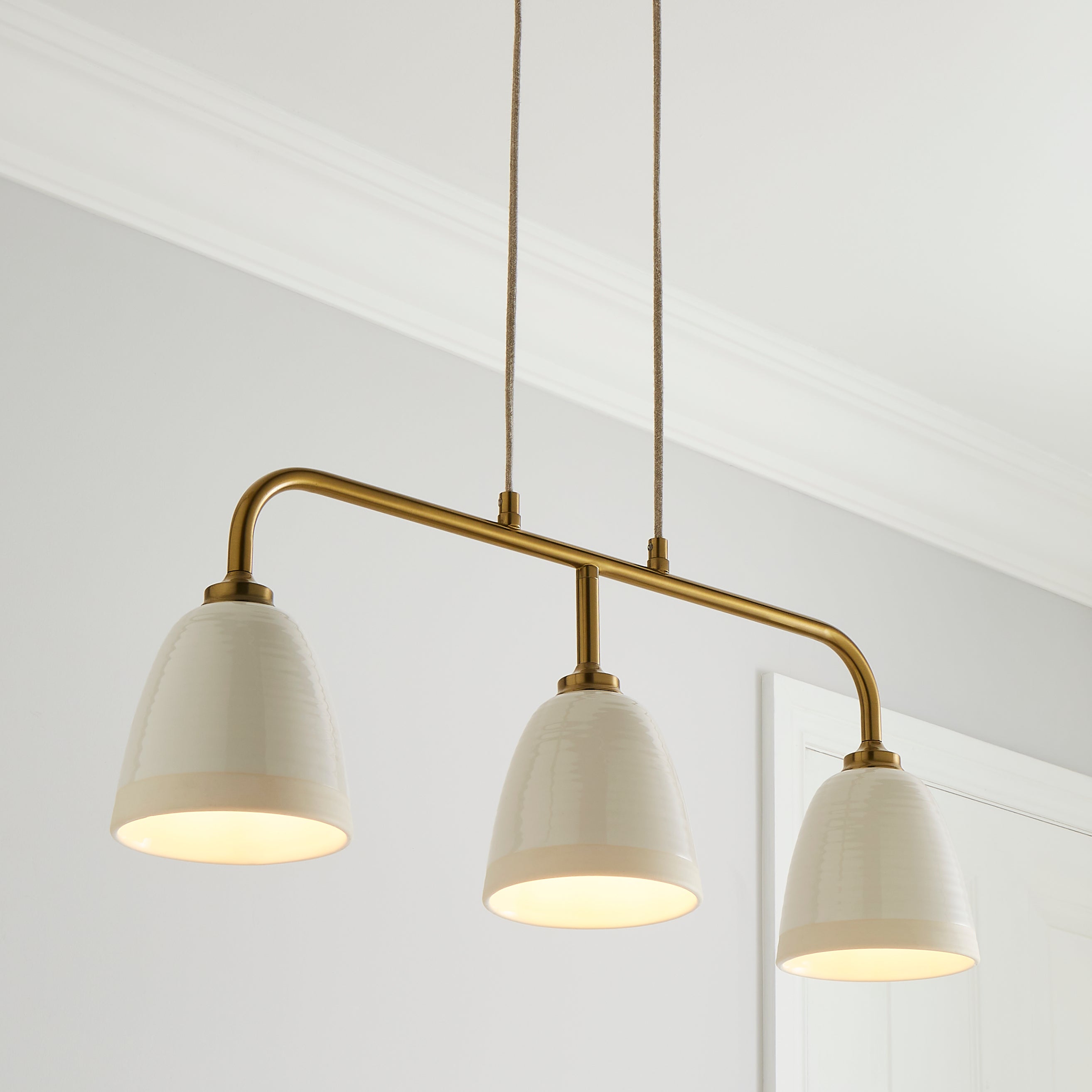 Churchgate Harby 3 Light Ceiling Fitting White