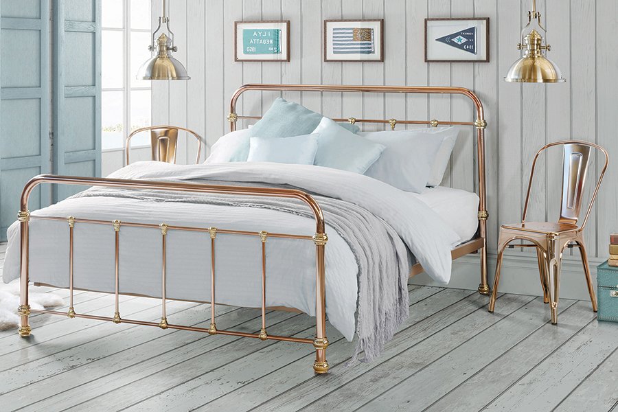 Martino Copper and Brass Dormitory style Bed