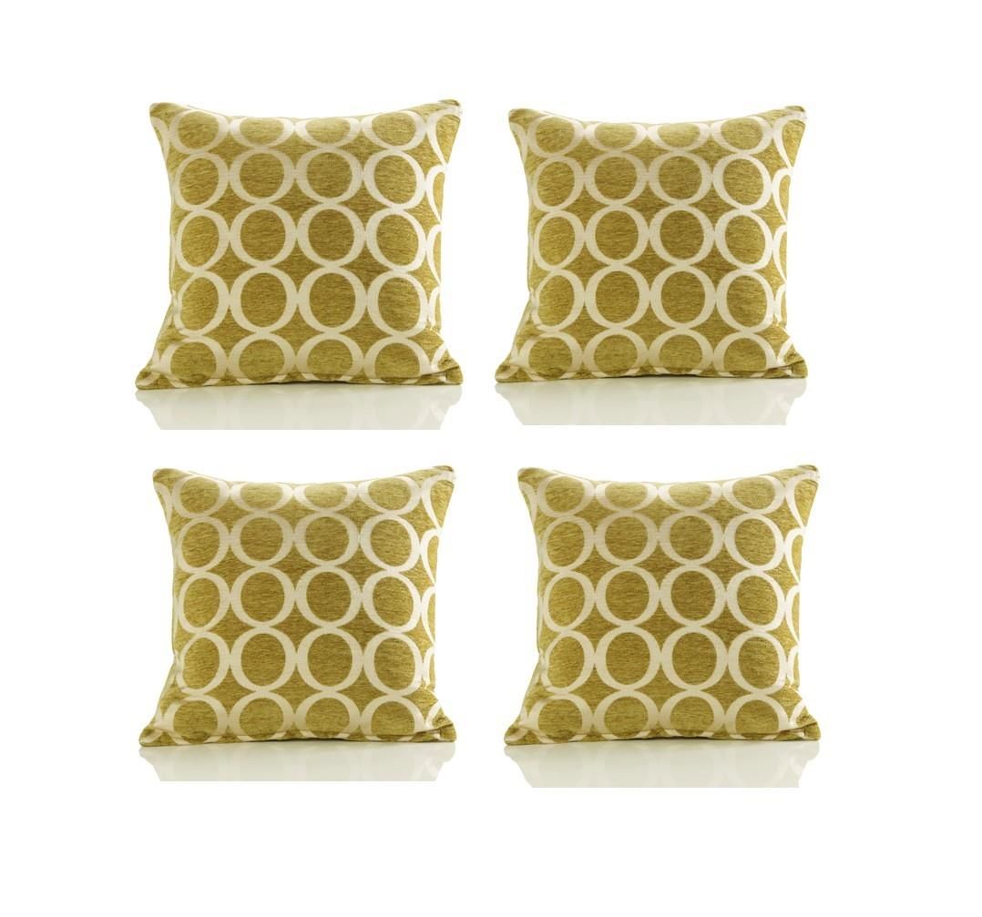 Luxury Living Luxury Chenille Cushion set of 4 in Lime