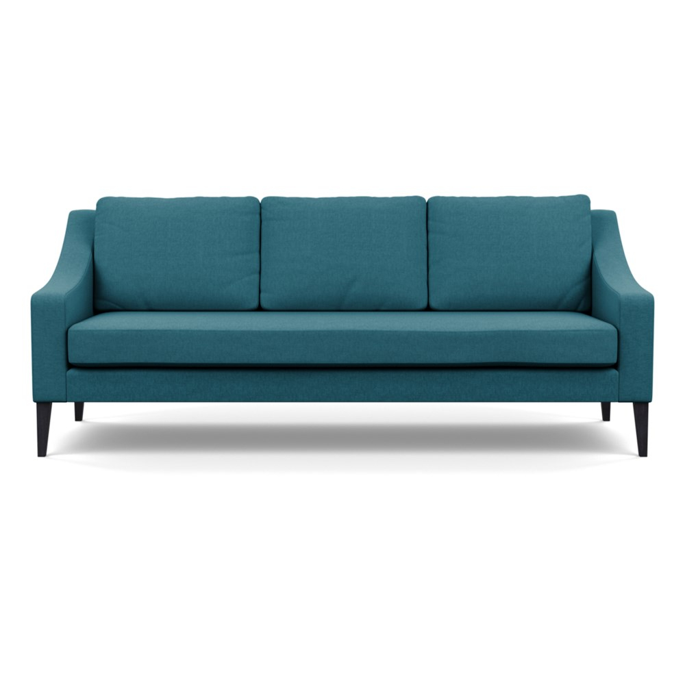 Heal's Richmond 4 Seater Sofa Brushed Cotton Cadet Black Feet