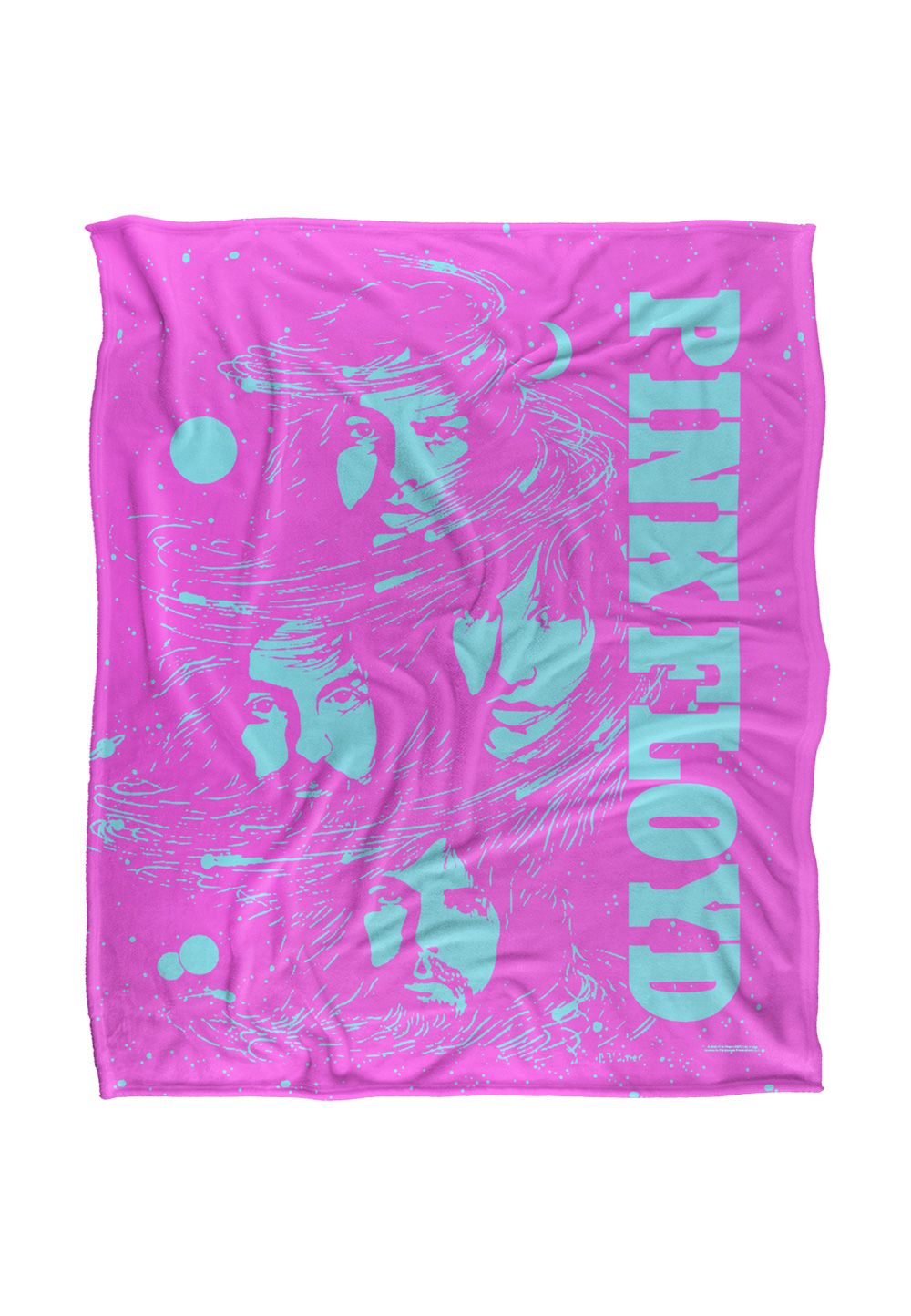 Pink Floyd Space Faces Silky Touch Super Soft Throw Blanket 152 X 127 cm in White