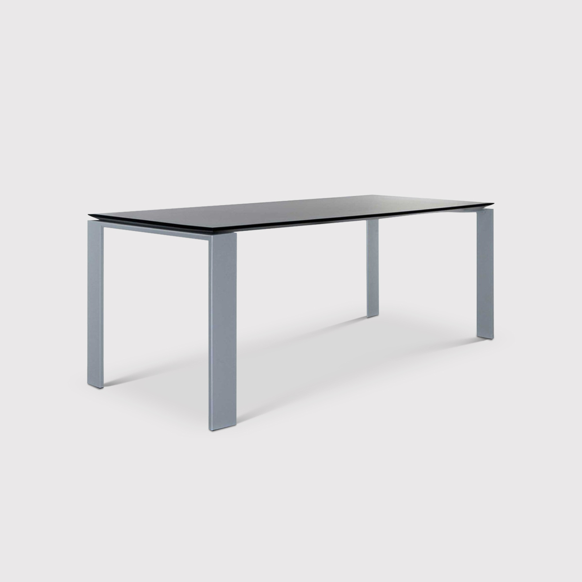Kartell Four Dining Table 190X79, Black Metal | W190cm | Barker & Stonehouse