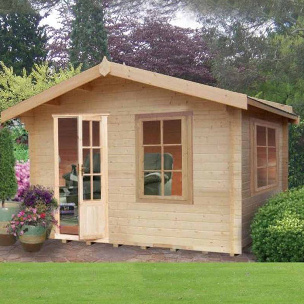 Shires Bucknells 28 mm Log Cabin 12 x 12 Feet in Brown