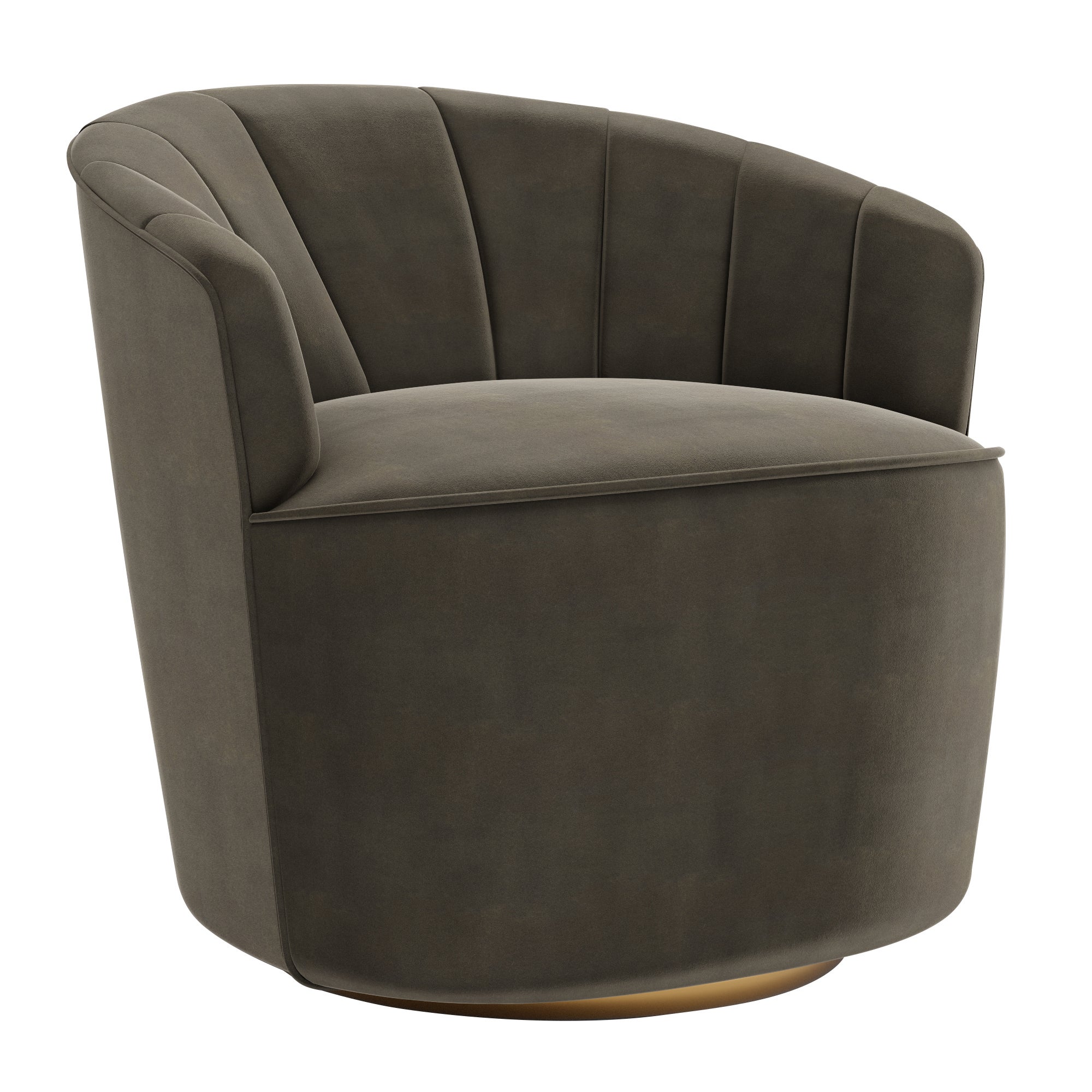 Matilda Velvet Swivel Chair Grey
