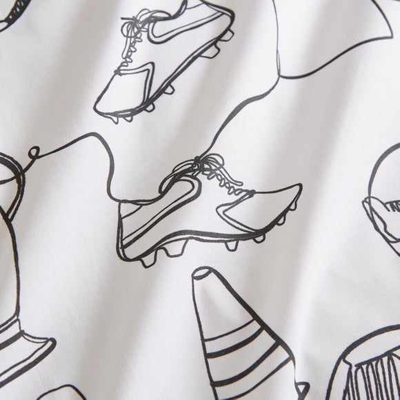 Football Doodles Quilt Cover and Pillowcase Set 4