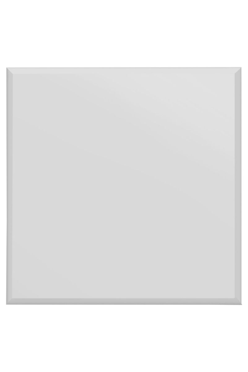 MirrorOutlet All Glass Modern Bevelled Square Wall Mirror 35" X 35" 90x90CM in Silver