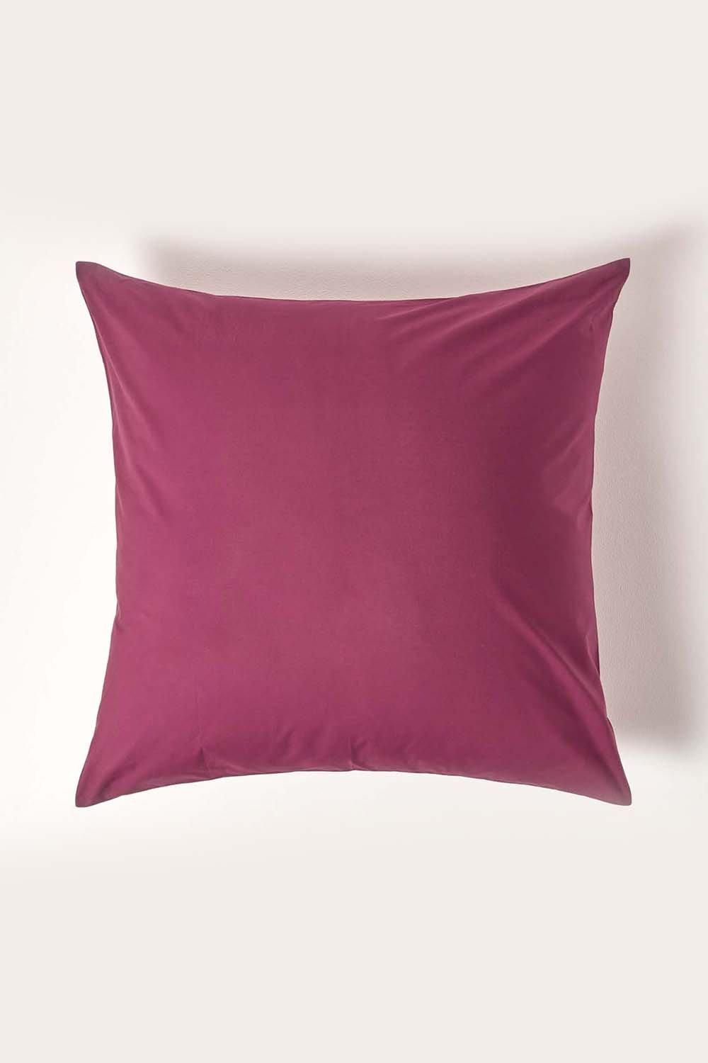 Homescapes Continental Egyptian Cotton Pillowcase 200 TC, 80 x 80 cm in Plum