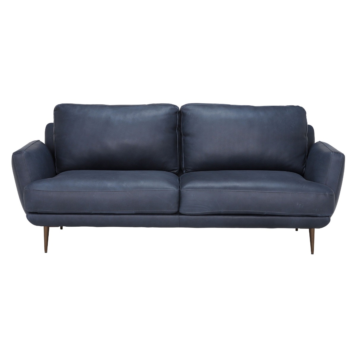 Pax Leather Sofa, Alabama Blue