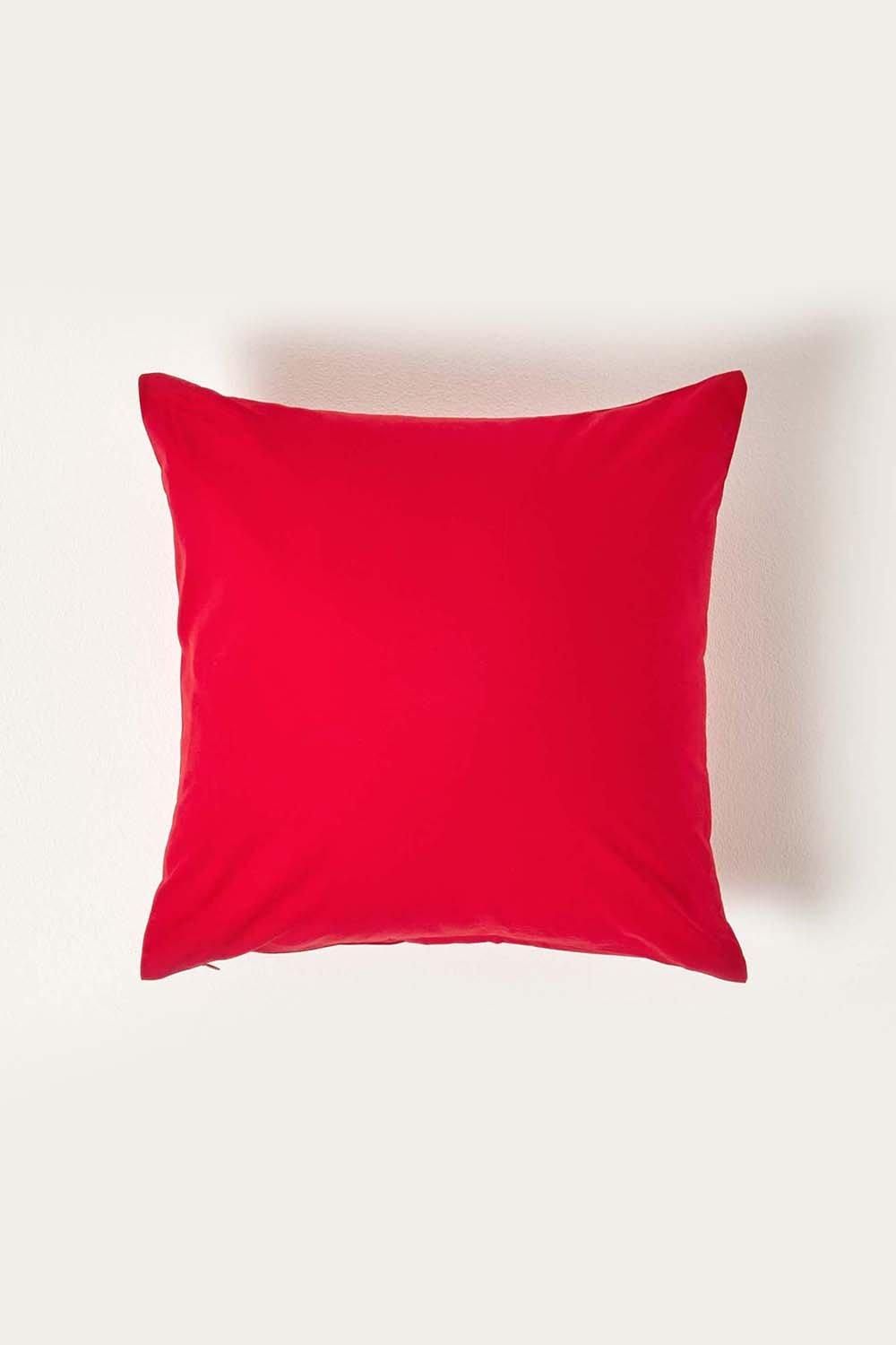 Homescapes Continental Egyptian Cotton Pillowcase 200 TC, 40 x 40 cm in Red