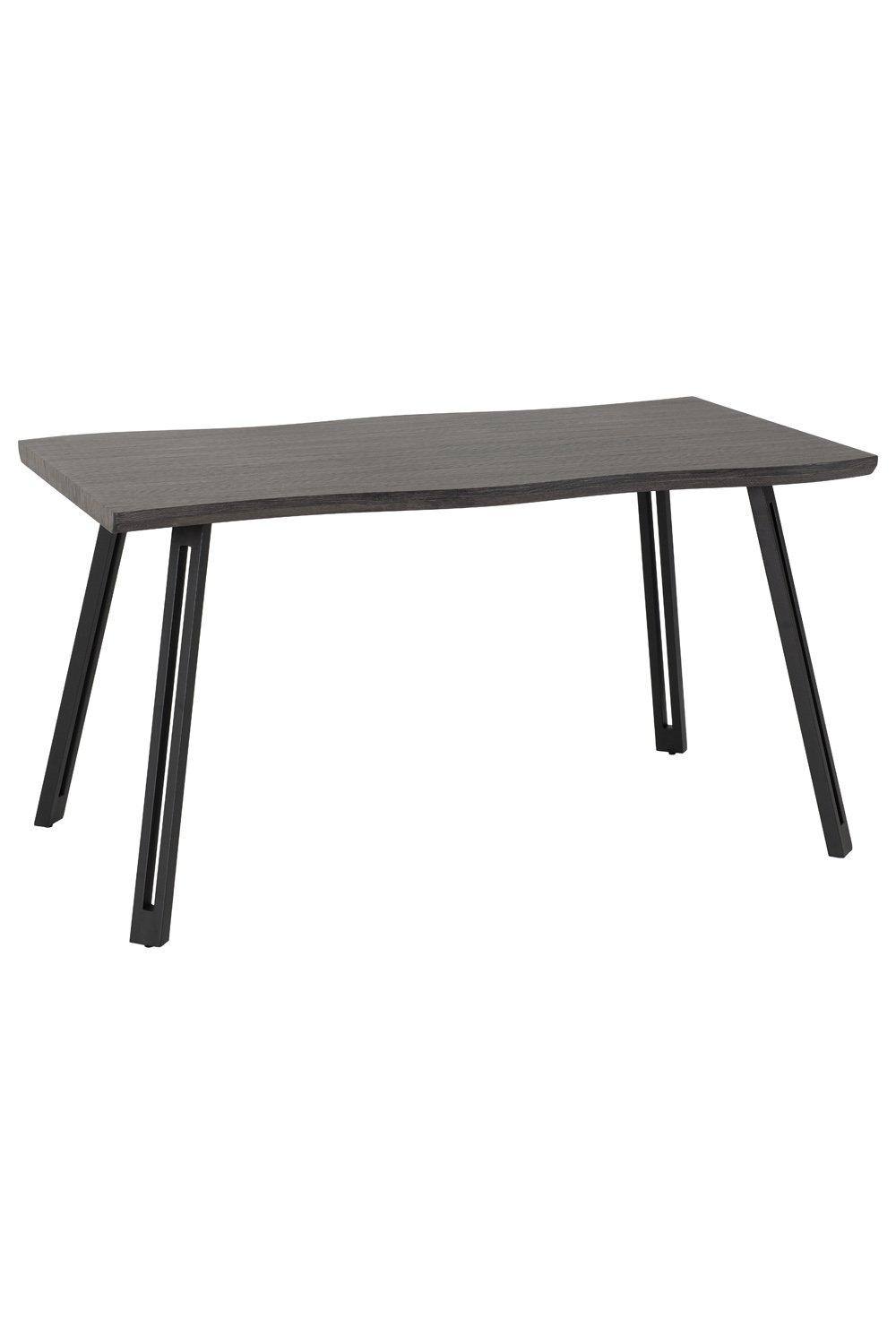 Seconique Quebec Wave Edge Dining Table in Black