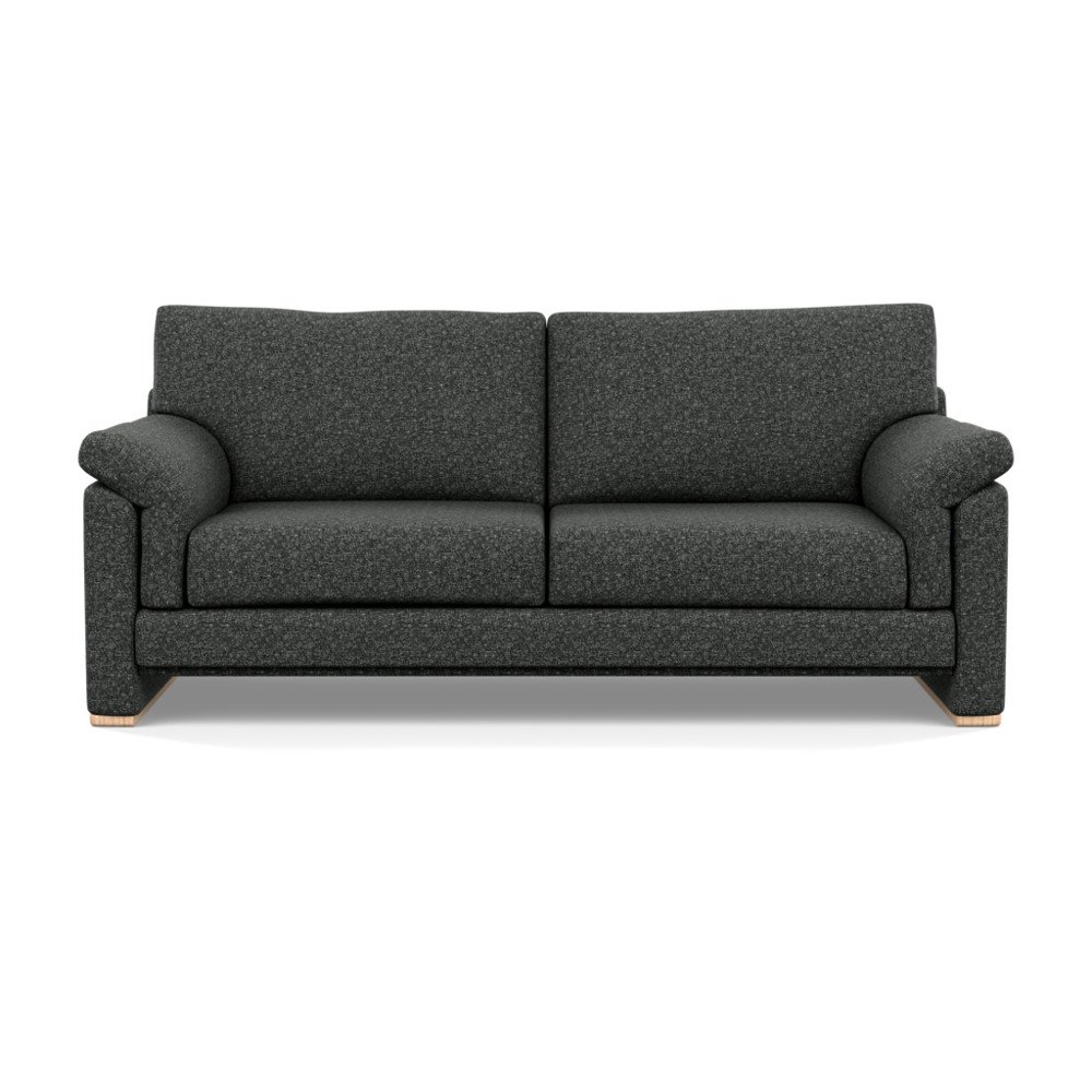 Heal's Paris 3 Seater Sofa Brecon Charcoal Natural Feet