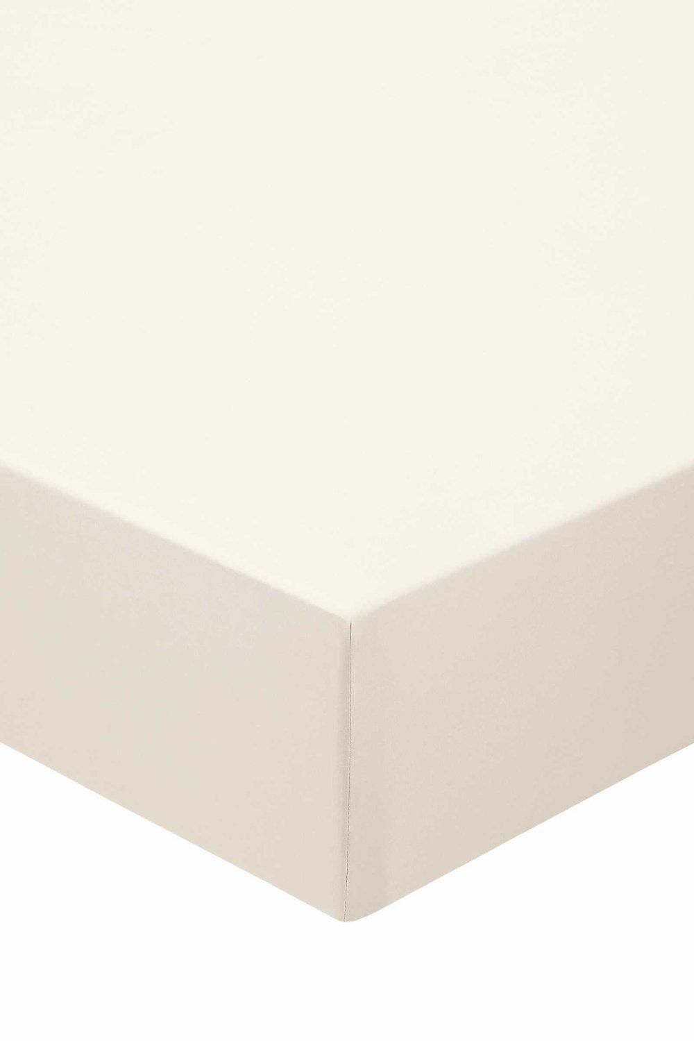 Murmur ' 250TC' Plain Dye Fitted Sheet in Ivory