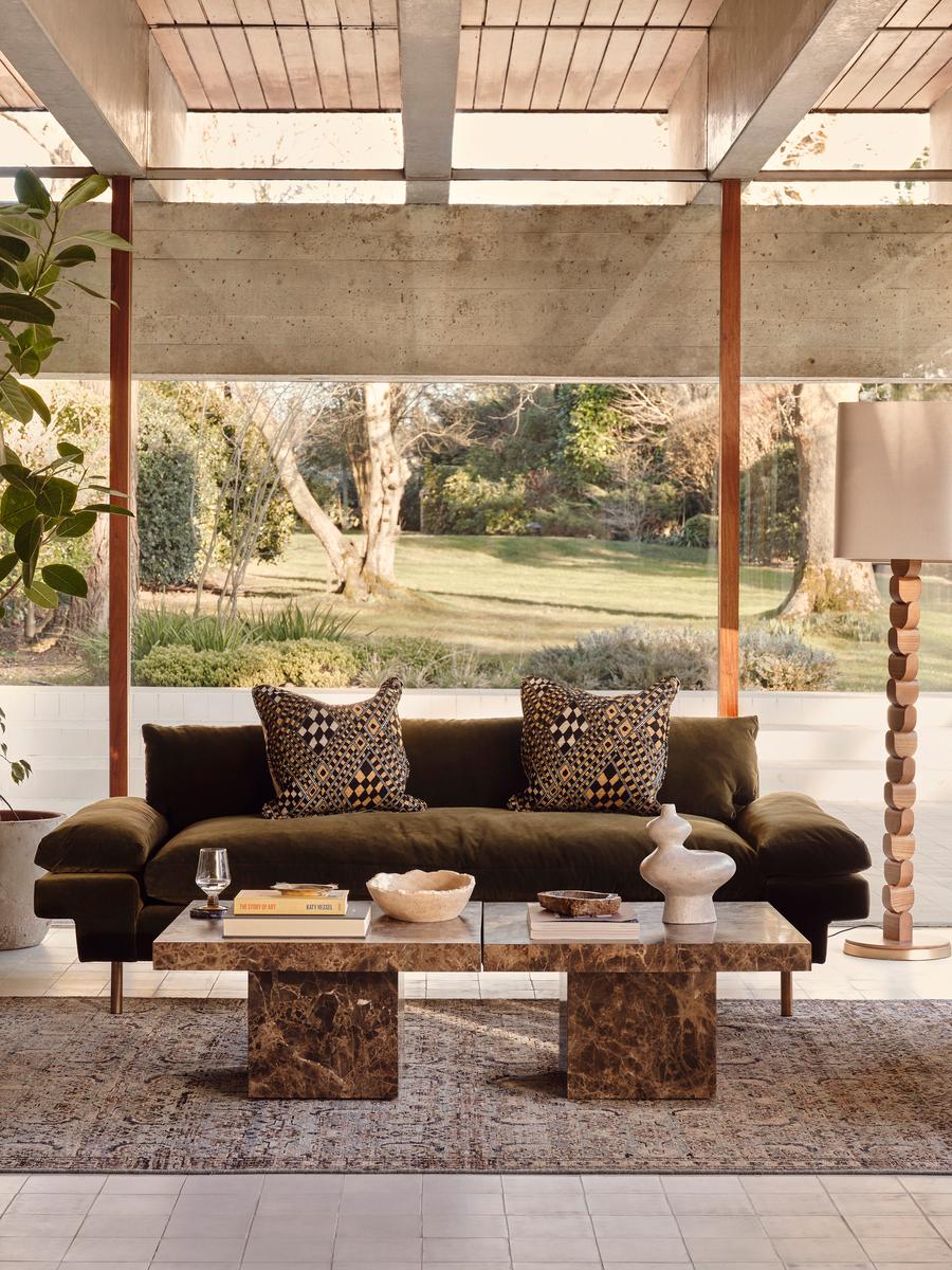 Bristol Sofa, Velvet, Olive