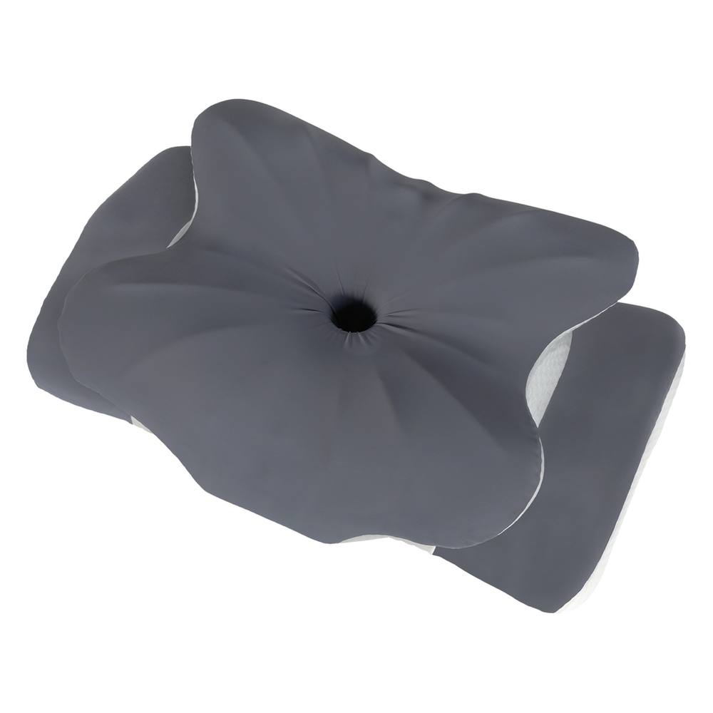 Lavio Ergonomic Butterfly Neck Pillow Side Back Stomach Sleepers Washable in Grey