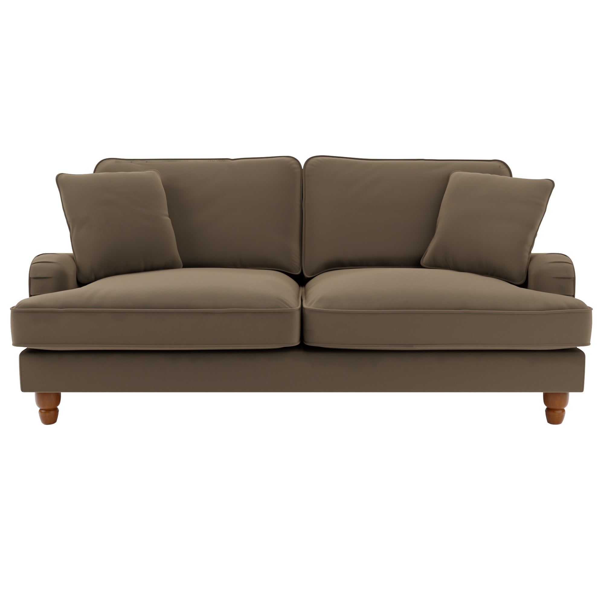 Beatrice Velvet 3 Seater Sofa Bed Brown