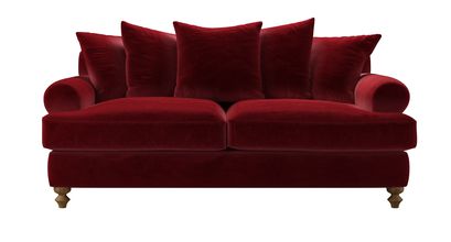 Teddy 2.5 Seat Sofa Bed in Claret Cotton Matt Velvet - sofa.com