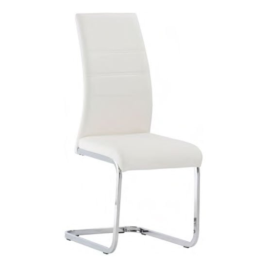 Soho Faux Leather Dining Chair In White