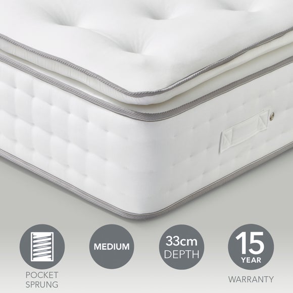 Hotel 2000 Pocket Memory Foam Pillow Top Hybrid Mattress