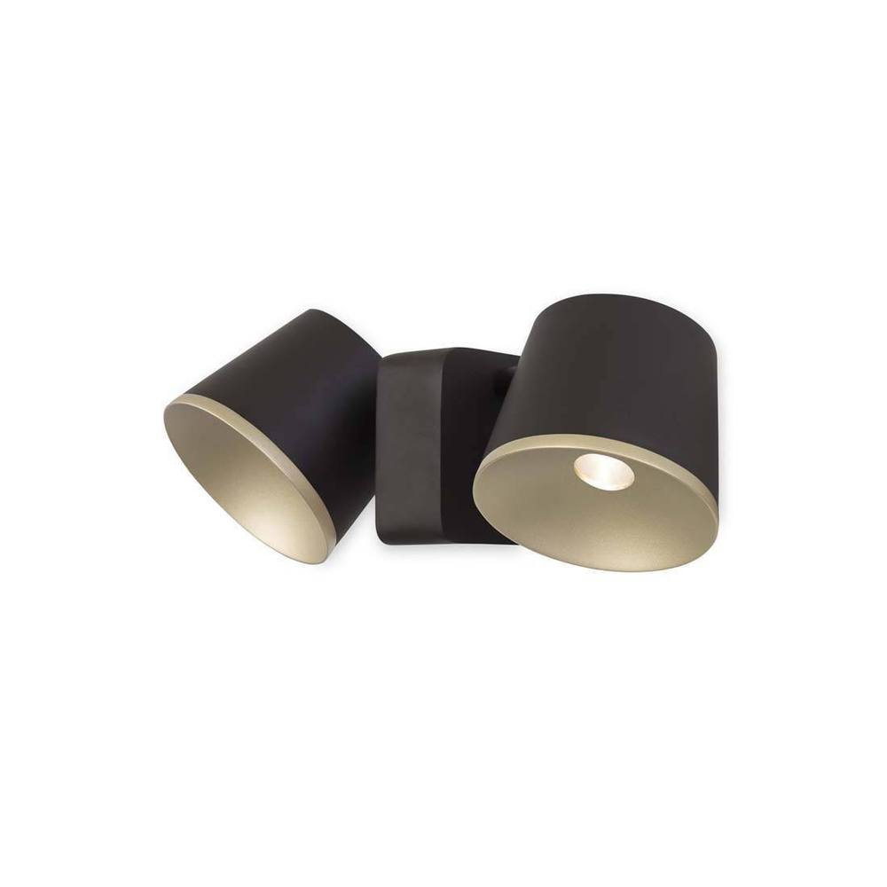 Netlighting Drone LED 2 Light Indoor Dome Wall Ceiling Light Brown Gold