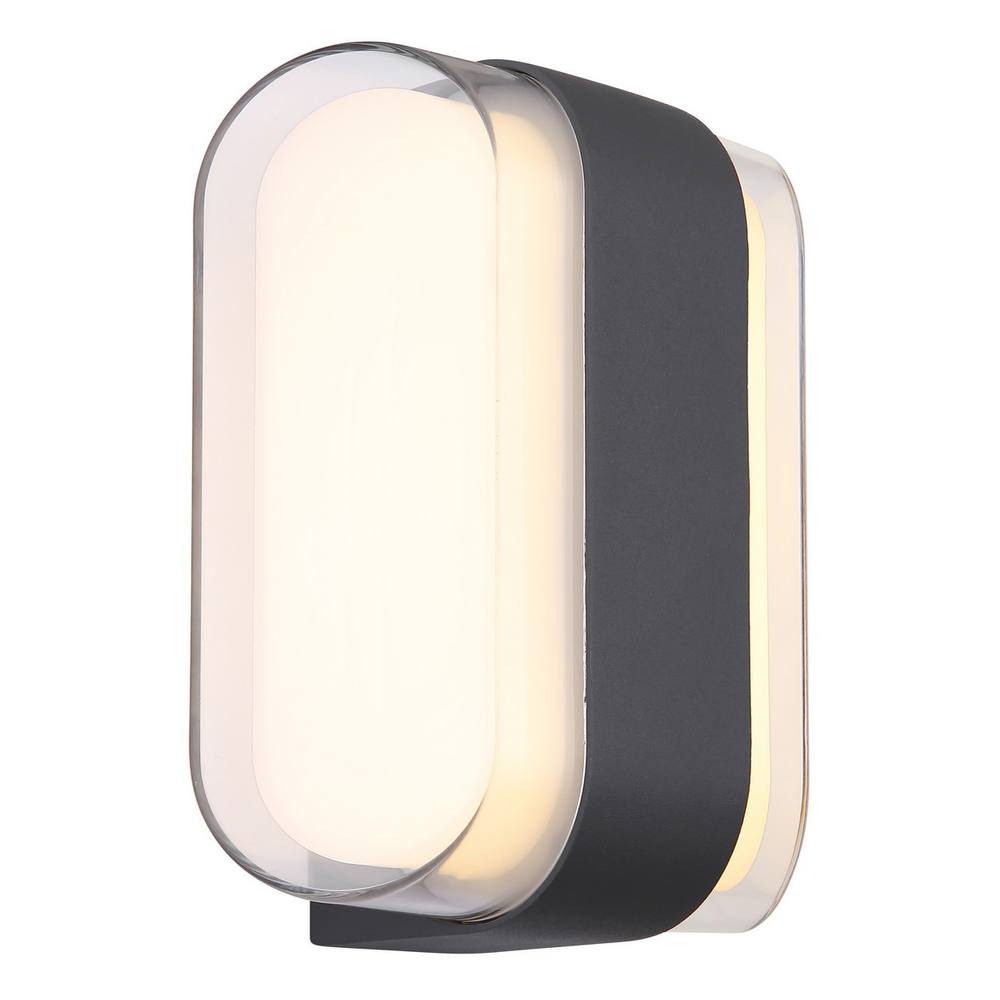 Netlighting Plixon Outdoor Modern Wall Lamp Anthracite IP54 Left Right LED in Grey