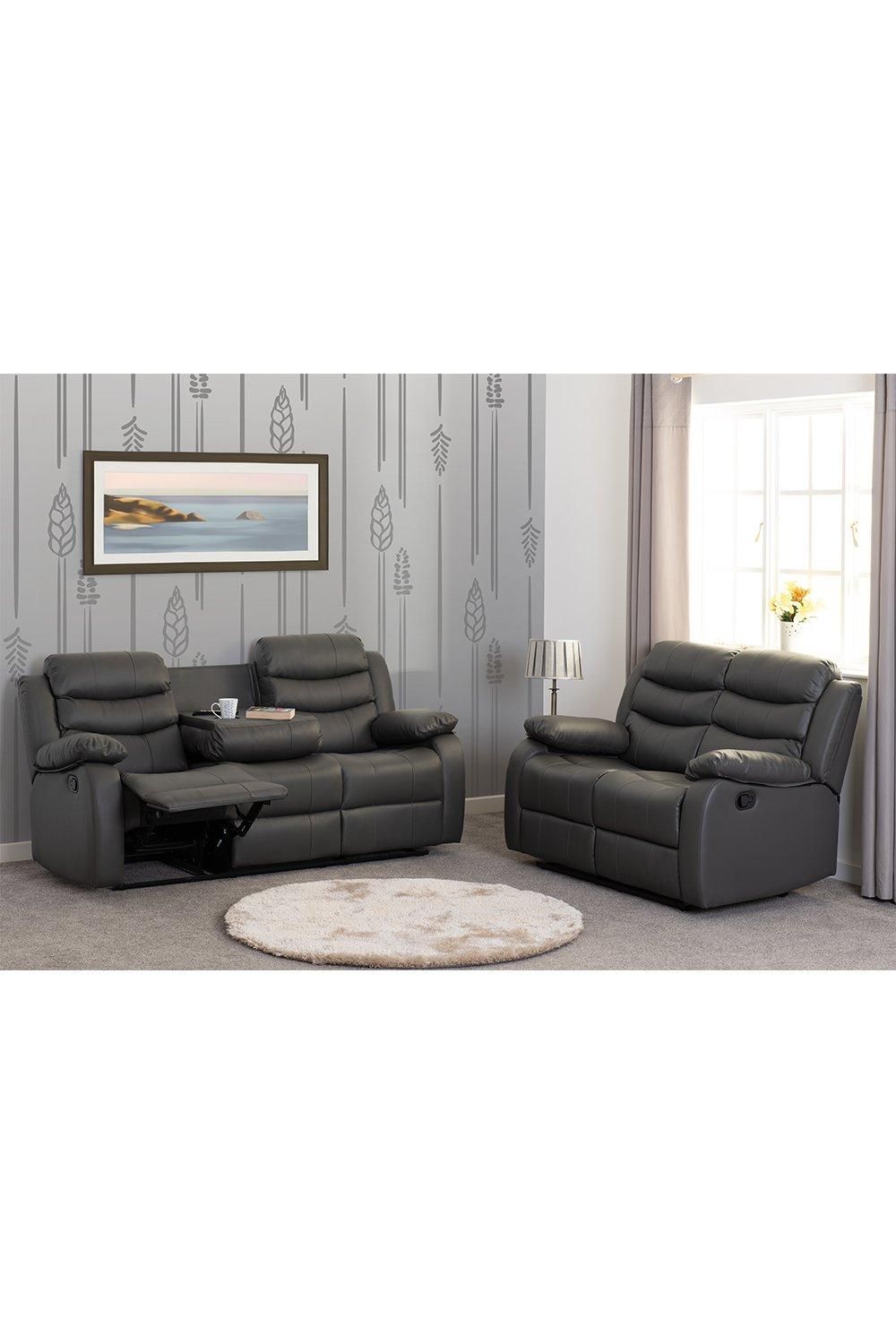 Seconique Roma 3+2 Suite in Dark Grey 2