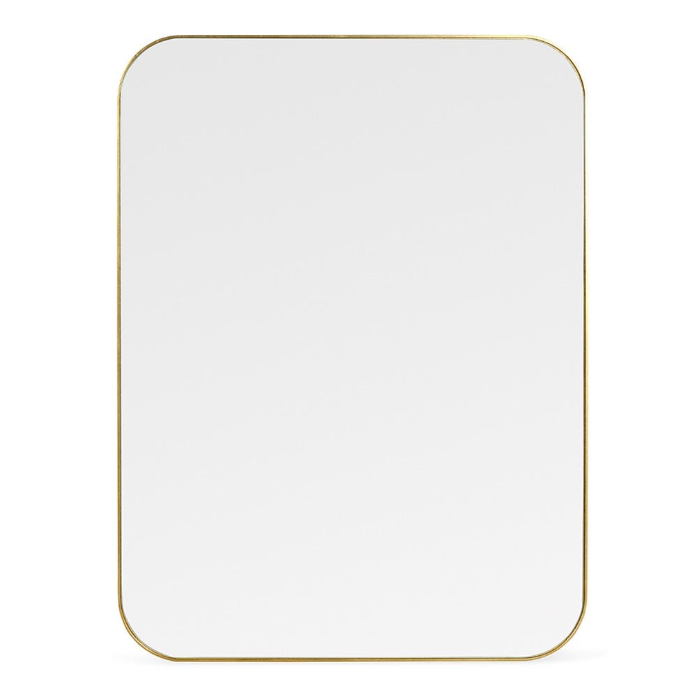 Heal's Fine Edge Mirror Rectangle Curved Gold 100x75cm 3