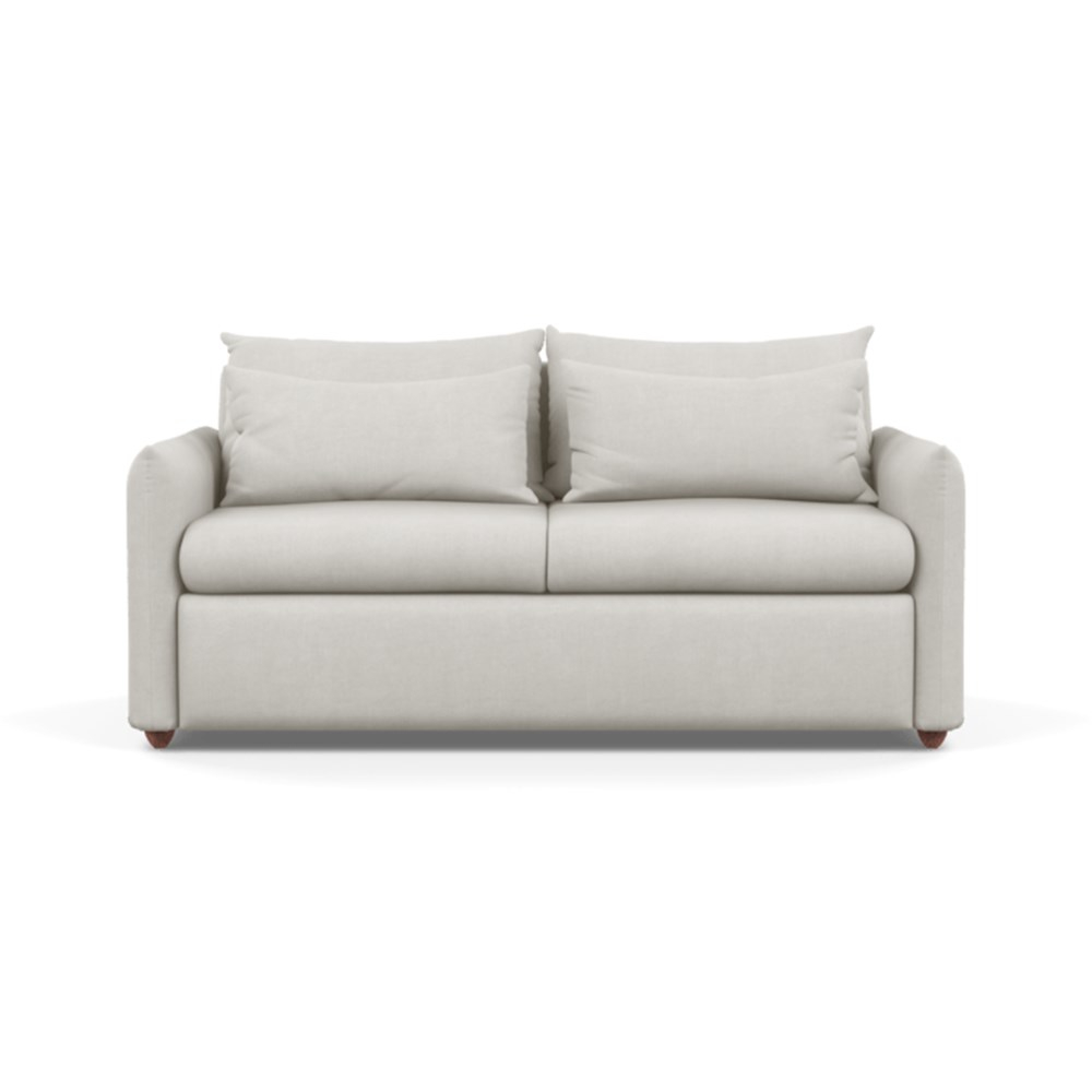 Heal's Pillow Sofa Bed Capelo Linen-Cotton Sea Salt Chestnut Stain Feet