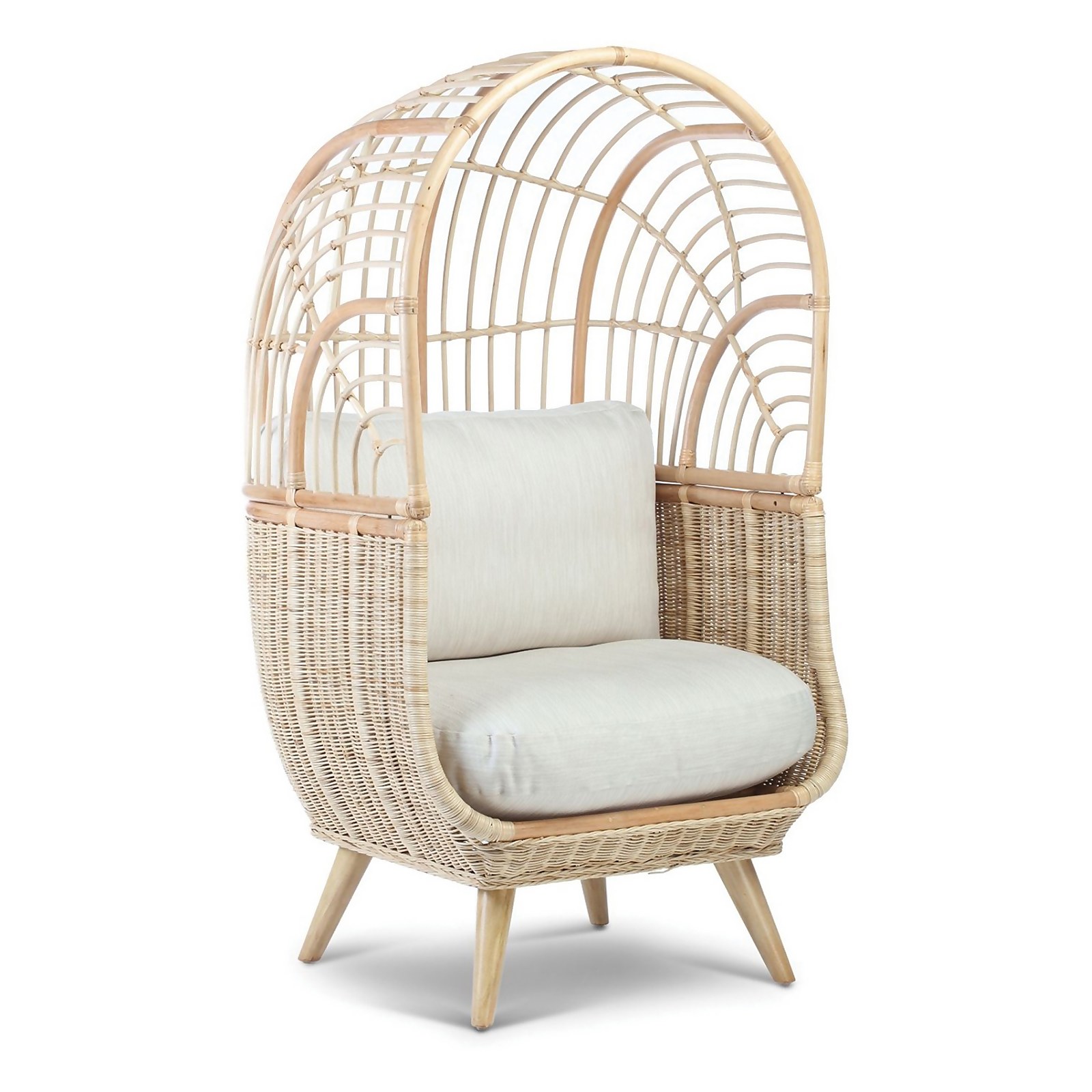 Cocoon Rattan Chair in Smooth Beige