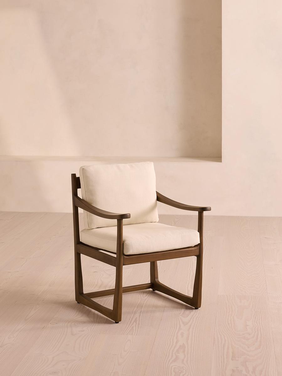 Morena Outdoor Dining Chair, Off White