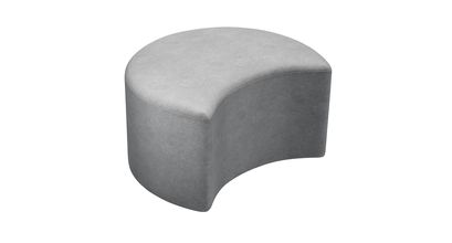 Luna Half Moon Footstool in Earl Grey Smart Velvet - sofa.com