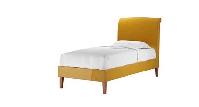 Thea Single Bed in Butterscotch Cotton Matt Velvet - sofa.com